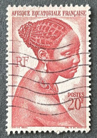 FRAEQ0225U6 - Local Motives - Bakongo Young Woman - 20 F Used Stamp - AEF - 1947 - Oblitérés