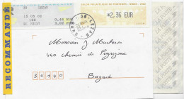 Lisa Pont Du Gard - Sur Lettre Recommandée - 1999-2009 Abgebildete Automatenmarke