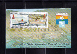 LI05 Isle Of Man 1992 World Philatetic Exhibition - Genova Mini Sheet - Local Issues
