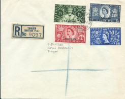 TANGER LETTRE 9,40 D RECOMMANDEE DE 1953 LETTRE COVER - Postämter In Marokko/Tanger (...-1958)