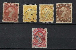 CANADA 1868-90: Lot D'obl., Forte Cote - Used Stamps