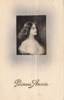 FETES - VOEUX - Bonne Année - Femme - Profil - Carte Postale Ancienne - Other & Unclassified