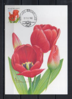 Année 2001 : Carte Maximum 3047 - Tulipe Rouge - Buzin - Obli. Brussel-Bruxelles - 2001-2010