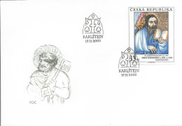 FDC 275 Czech Republic Master Theodorik, St Lucas, The Evangelist 2000 - Religión