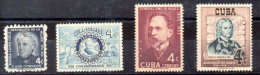 Cuba Series Nº Yvert 415 + 419 + 433 + 434 ** - Neufs