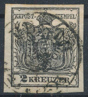 O 1850 2kr HP III.a Mélyfekete / Type HP III.a Deep Black "PESTH". Certificate: Strakosch - Other & Unclassified