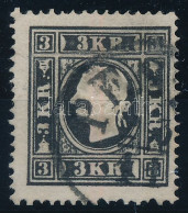 O 1858 3kr II. Fekete / Black, "PEST(H)" - Autres & Non Classés
