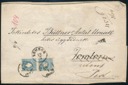 ~1859 2 X 15kr és 10kr Ajánlott Levélen, Visszaküldve / On Registered Cover, Returned "PESTH / Abends" - "ZOMBOR" - "PES - Otros & Sin Clasificación