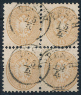 O 1864 15kr Négyestömb / Block Of 4 (MBK 1800 P) - Sonstige & Ohne Zuordnung