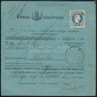 1869 Postautalvány 10kr Bérmentesítéssel / Money Order "ROMÁN-BOGSÁN" - Werschecz - Otros & Sin Clasificación