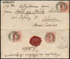 1869 3 X 5kr Ajánlott Levélen. Szép Friss Kiállítási Darab! / 3 X 5kr On Registered Cover "LIPTÓ SZT.MIKLÓS" - Szlanitza - Sonstige & Ohne Zuordnung