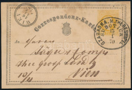 1870 2kr Díjjegyes Levelezőlap / PS-card "SZABADKA. M. THÉRESIOPEL SUBOTICA" - Wien - Autres & Non Classés