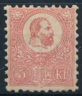 * 1871 Kőnyomat 5kr Eredeti Gumival (enyhe Papírelvékonyodás A Jobb Oldalon) / Mi 3 With Original Gum (thin Paper On The - Autres & Non Classés