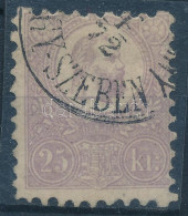 O 1871 Kőnyomat 25kr Sötétibolya / Dark Violet "(NA)GY-SZEBEN" - Other & Unclassified