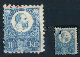 * 1871 Réznyomat 10kr Enyhén Képbe Fogazva, Felül Törött Keret Lemezhiba! (min 100.000) / Mi 11 Shifted Perforation - Other & Unclassified