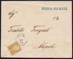 1871 Réznyomat 2kr Nyomtatványon / On Printed Matter "FIUME" - Napoli - Other & Unclassified
