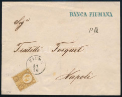 1871 Réznyomat 2kr Nyomtatványon / On Printed Matter "FIUME" - Napoli - Otros & Sin Clasificación