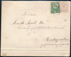 1875 Réznyomat 3kr és Színesszámú 2kr Vegyes Bérmentesítés Levélen (120.000) / Mi 9 + 15 Mixed Franking On Cover "(ARANY - Otros & Sin Clasificación