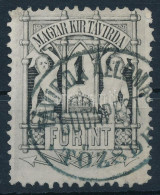 O 1874 Réznyomat Távírda 1Ft 9 1/2 Fogazással / Mi T 15 Perforation 9 1/2 "TÁVIRDA ÁLLOMÁS TŐZSDE" - Other & Unclassified