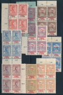 **, * 1914 Hadisegély I. Sor Négyestömbökben, I.-II. (**280.000) / Mi 145-161 Blocks Of 4 - Altri & Non Classificati