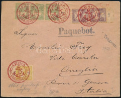 1901 Peterdi Hajóposta Levél 6 Db Turul Bélyeggel Bérmentesítve. Látványos, Szép Darab! / Peterdy Sea Mail Cover With 6  - Otros & Sin Clasificación