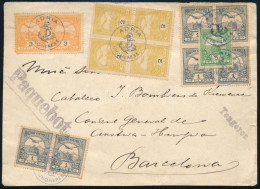 1907 Peterdi Hajóposta Levél 13 Db Turul Bélyeggel Bérmentesítve. Nagyon Látványos Darab! / Peterdy Sea Mail Cover With  - Andere & Zonder Classificatie