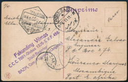 1910 TCV Képeslap Turul 2f és 3f Bérmentesítéssel Mozambikba, Egyiptomi átmenő Bélyegzésekkel / TCV Postcard To Mozambiq - Otros & Sin Clasificación