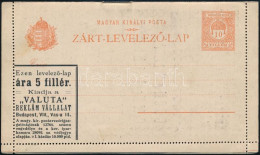 1911 10f Zárt Levelezőlap Elöl és Hátul Reklámfelülnyomással, 32 Oldalas Befűzött Hirdetőfüzettel, Kifogástalan Használa - Andere & Zonder Classificatie