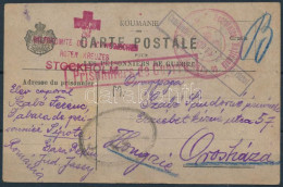 1917 Magyar Hadifogoly Levelezőlap Cenzúrabélyegzésekkel, Sipote Romániai Hadifogoly Táborból Orosházára / POW Postcard  - Autres & Non Classés