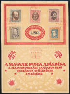 1919 Magyar Tanácsköztársasági Arcképek Emléklap Piros Bélyegzéssel (~150.000) / Souvenir Card With Red Postmark - Otros & Sin Clasificación