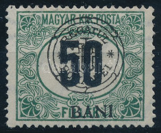 * Kolozsvár 1919 Zöldportó 50f "hurkás Kör" Tévnyomattal / Mi P 1 I. With Plate Variety. Signed: Bodor - Otros & Sin Clasificación