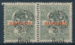 (*) 1919 Sürgős Pár Dupla Felülnyomással / Mi 20 II. Pair With Double Overprint. Signed: Bodor - Autres & Non Classés