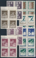 ** 1925 Sport Sor 4-es Tömbökben / Mi 403-410 Blocks Of 4 - Sonstige & Ohne Zuordnung
