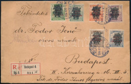 1920 Ajánlott Budapest Helyi Küldemény 10 Db Búzakalász Bélyeggel Bérmentesítve / Registered Cover With 10 Stamps - Altri & Non Classificati