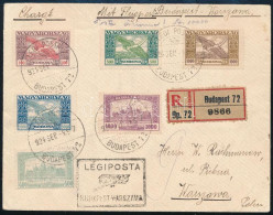 1924 Ajánlott Légi Levél Varsóba / Registered Airmail Cover To Warsaw - Autres & Non Classés