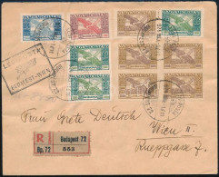 1924 Ajánlott Légi Levél Bécsbe / Registered Airmail Cover To Vienna - Autres & Non Classés
