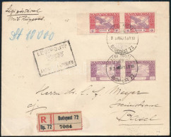 1925 Ajánlott Légi Levél Zürichbe / Registered Airmail Cover To Zürich - Altri & Non Classificati