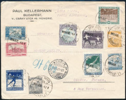 1925 Légi Nyomtatvány Svájcba Sport Bélyegekkel és Kiegészítéssel / Airmail Printed Matter To Switzerland - Other & Unclassified