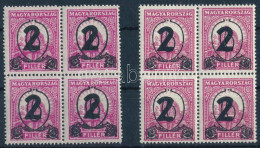 ** 1932 Kisegítő 2 Klf Négyestömb, 518-519 (101.200) / Mi 488 X+y Blocks Of 4 - Autres & Non Classés