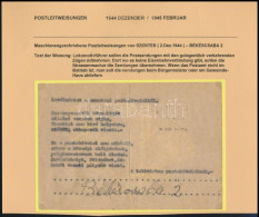 1944.12.02. Levélzárlat A Szentesi Postahivataltól Békéscsabára / Road Guard Cover - Andere & Zonder Classificatie