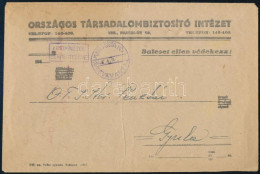 1945.02.02. Távolsági Levél Budapestről Gyulára Dévaványán Készpénzzel Bérmentesítve, Szükségbélyegzővel Kezelve, Onnan  - Other & Unclassified