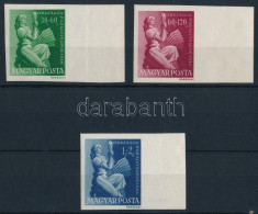 Delcampe - ** 1946 Parasztnapok ívszéli Vágott Sor (80.000) (ráncok) / Mi 960-962 Imperforate Margin Set (creases) - Sonstige & Ohne Zuordnung