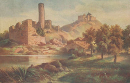 Hugo Ullik: Ruine (Künstlerkarte) Gl1923 #136.021 - Châteaux