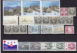 LI05 Greenland 1950-1990 Used Stamps Selection - Autres & Non Classés