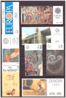 GREECE 8 FULL BOOKLETS OF EUROPA CEPT OF THE YEARS 1984, 1985, 1988, 1989, 1990, 1991, 1993 & 1994 MNH V-F - Libretti