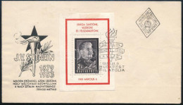 1953 Sztálin Kézisajtós Blokk FDC-n (180.000) / Mi Block 23 I. On FDC - Autres & Non Classés