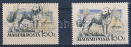 O 1956 Magyarországi Kutyafajták 1,50Ft A Fekete Szín Nagyon Jelentős Felfelé Tolódásával + Támpéldány / Mi 1466 With Sh - Autres & Non Classés