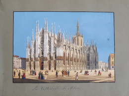 Album 1850-1870 Között, Milánó (Piazza Del Duomo) Gyönyörű Kézzel Színezett Látképével. - Egyedi összeállítású, Haránt A - Altri & Non Classificati