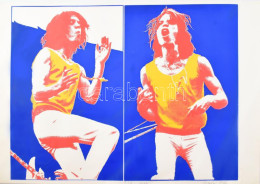 Kelemen Károly (1948): Mick Jagger, 1976. Szitanyomat, Papír. Jelezve Jobbra Lent. Számozott (7/10). 49x64 Cm. Mindössze - Otros & Sin Clasificación