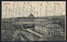 AK Bruchsal, Zuchthaus Mit Umgebung Aus Der Vogelschau  - Prigione E Prigionieri